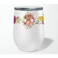thumbnail image 4 of Carolines Treasures CK4232TBL12 Vizsla Pink Flowers Stainless Steel 12 oz Stemless Wine Glass 12 oz multicolor, 4 of 4
