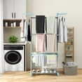 thumbnail image 2 of Gymax 3-tier Folding Clothes Drying Rack w/ Rotatable Side Wings & Collapsible Shelves, 2 of 10