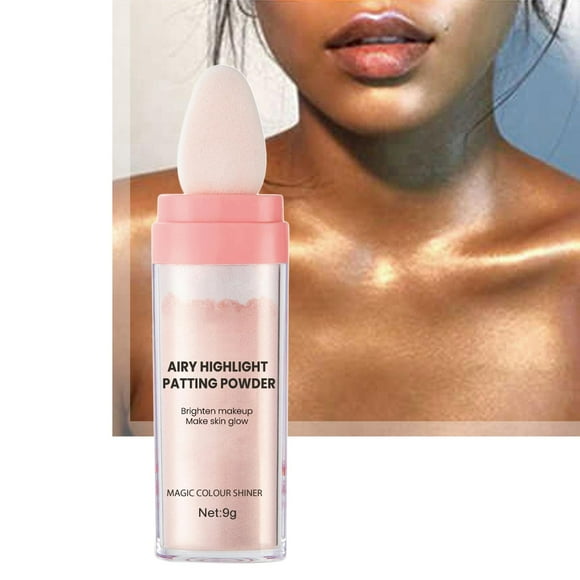 Resaltador en polvo, polvo suelto, brillo de ojos, brillo corporal, colorete facial, cosméticos, brillo suave y brillo para maquillaje , Rosado shamjiam Poder iluminador