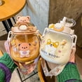 thumbnail image 5 of 1310ml Kawaii Water Bottle with Straw Cute Water Bottles 46oz Big Belly Water Bottle Large Capacity Kawaii Bear Bottle Cute Cartoon Drinking Bottle for Milk Juice Tea, 5 of 6