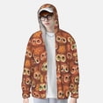 thumbnail image 2 of Balery Brown Owl Sudadera ligera de manga larga con capucha y protección solar UPF 50+ para hombre y mujer, ideal para pesca y running-Small, 2 of 7