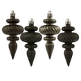 thumbnail image 1 of Vickerman 4" Gunmetal 4-Finish Finial Christmas Ornament, 8 per Box, 1 of 5