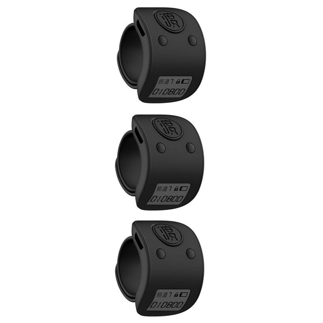 3X Mini Numérique LCD Électronique Doigt Bague Main Compte 6 Chiffres Compteurs Rechargeables Clicker-Noir