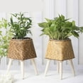 thumbnail image 3 of SDFGTstore Portable Plastic and Wood Planter Easy to Use Wicker Styles Planter Realistic Flowerpots for Various Environment, 3 of 12