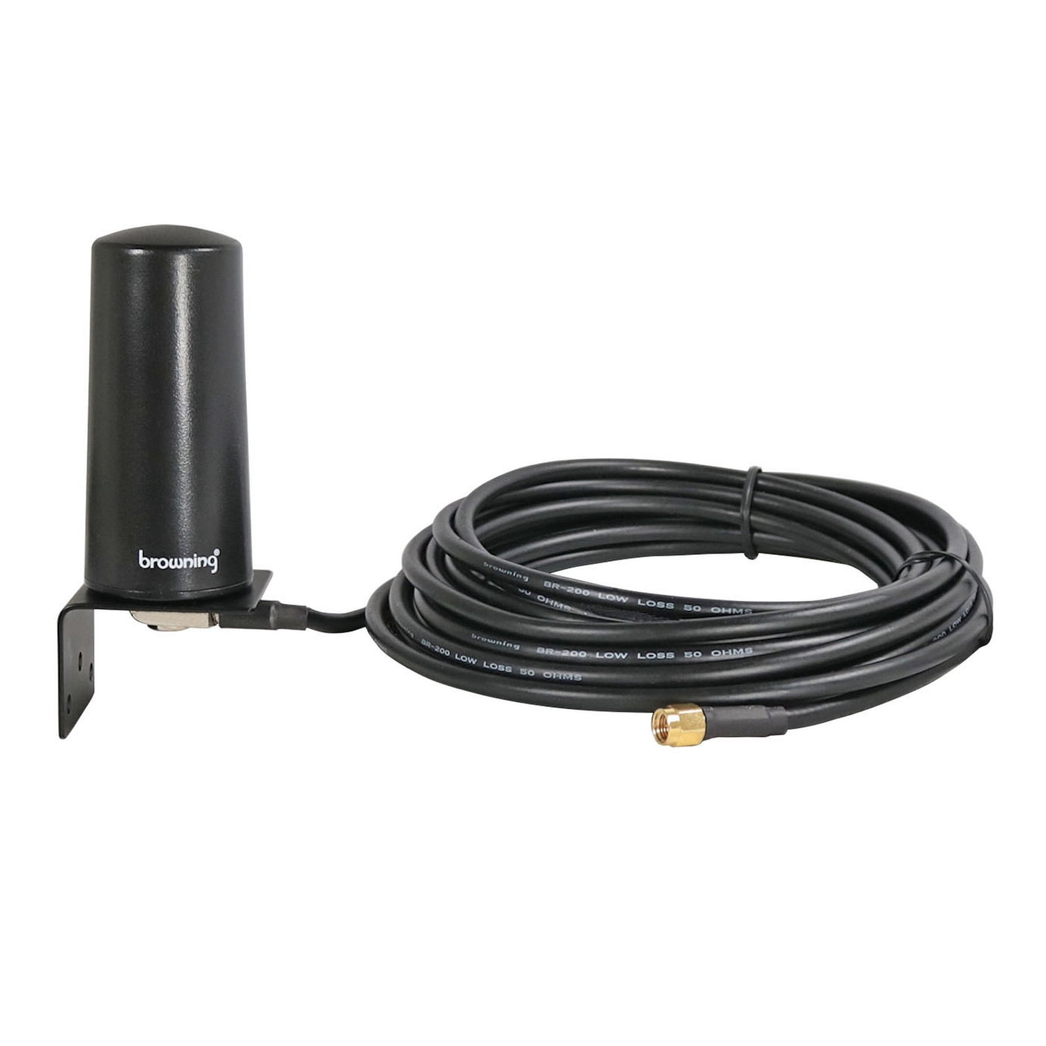 Browning 5G/4G/3G/LTE/Wi-Fi/Cellular 4-dBi Gain 806 MHz to 2,500 MHz Tri-Band Antenna Hole-Mount Kit with 17-Ft. Low-Loss Cable and SMA Connector, BR-2483-H