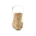thumbnail image 2 of BLISSFUL STEP Women's Shoes Floral Lace Platform Peep Toe Wedge Heel Sandals White 7, 2 of 8