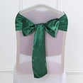 thumbnail image 3 of BalsaCircle 100 Hunter Green Satin Chair Sashes Bows Ties Wedding Decorations Party Chair Covers Banquet, 3 of 7