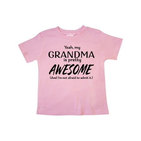 

Inktastic Yeah My Grandma is Pretty Awesome Gift Toddler Boy or Toddler Girl T-Shirt