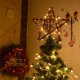 thumbnail image 5 of Christmas Tree Topper Rattan Star Tree Top Con Luces De Cadena Usb 50 Led Tree-Top Star Lights Para El Adorno Del Árbol De Navidad Fiesta Interior Decoración Para El Hogar sonducket HA038059-00, 5 of 6