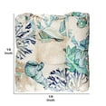 thumbnail image 5 of Rome Beach Print Fabric Thick Chair Pad with Tufted Details, White and Blue- Saltoro Sherpi, 5 of 5