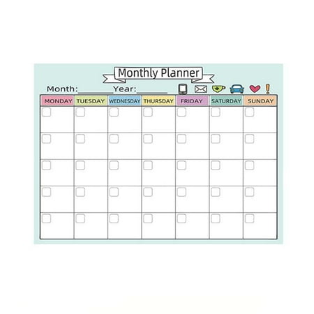

Gogusuu Clearance Sales Today Deals Prime Refrigerator Magnet Calendar Sticker Magnetic Refrigerator Calendar Dry Wipe Household Children s A3 Day/week/month Schedule 3ML