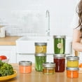 thumbnail image 3 of KAKOWELY plastic mason jars 6pcs Mason Jam Jar Small Honey Jar Mason Sealed Container Clear Mason Honey Jar2.8"X2.68"X2.68", 3 of 4