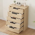thumbnail image 2 of Commode Moderne à 5 Tiroirs en Bois - Conception à Poignée Intégrée, Solution de Rangement Compacte pour Salon et Chambre de Bébé, 2 of 5