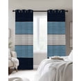 thumbnail image 3 of Green Wood Grain Blackout Curtains, Light Blocking Print Window Curtains, Rustic Retro Wooden Plank Farmhouse Thermal Insulated Window Drapes for Living Room Kitchen Cafe 2 Panels, 84"W x 84"L, 3 of 9