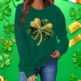 thumbnail image 4 of Uootdi Oversized St Patricks Day Sweatshirts for Women Irish Saint Pattys Shamrock Crewneck Long Sleeve Shirts Holiday Trendy Pullover Tops Gift, 4 of 7
