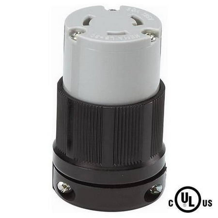 30a 125v Locking Connector - NEMA L5-30 Grounding Locking Connector, 30A 125V AC, 2 Pole 3 Wire, cUL Listed