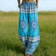 thumbnail image 1 of TaTaai Women's High Waist Floral Print Pants Wide Leg Loose Fit Tapered Ankle Casual Trousers with Side Pockets and Elastic Waistband for Versatile Spring Summer Style Gift, 1 of 7