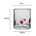 thumbnail image 3 of Oioii Vintage-Style Embossed Lemon Glass Tumbler Colorful Polka Dot Glass Cup For Easter Spring Kitchen Dining And Holiday Gift Giving,C, 3 of 6