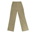 thumbnail image 5 of Women's Wide Leg Cargo Pants With Zipper Pockets Stretch High Waist Cargo High Leg Trousers Loose Casual Pants Womens Pants for Work Casual Business Casual Dress Pants for Women Women's Pants for Work, 5 of 8