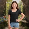 thumbnail image 2 of JYnXIANTI Toddler Baby Sequin Tshirt Short Sleeve Trendy Tops Girls Glitter Round Neck Tee Summer Blouse for Birthday Party, 2 of 7