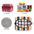 thumbnail image 4 of Lunch Bag Portable Crossbody Meal Bag Cooler Bag Insulated Lunch Bag Food Bag Handheld & Crossbody Design Colorful Striped, 4 of 6