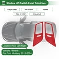 thumbnail image 2 of Unique Bargains Window Lift Switch Panel Trim Cover for Ford for Mustang 2015-2024 Rear Left Right Car Door Window Control Button Interior Accessories Red, 2 of 6