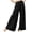 Black 1, variant on Womens Wide Leg Pants with Pockets, Elastic High Waist Flowy Loose Long Trousers, Lightweight Casual Summer Solid Daily Bottoms
