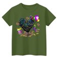 thumbnail image 3 of Abcomgle Mardi Gras Shirts for Girls Size 14-16 Carnival Chicken Beads Shirts for Kids Crewneck Short Sleeve T-Shirts for Kid Girls Spring Funny Holiday Blouses for Girls, 3 of 4