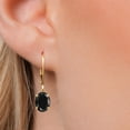 thumbnail image 3 of Gem Stone King 14K Yellow Gold Black Sapphire Earrings for Women | 5.00 Cttw | Gemstone September Birthstone | Oval 9X7MM, 3 of 6