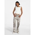 thumbnail image 3 of No Boundaries Wide Leg Cargo Pants, 29.5'' Inseam, Women's and Women's Plus XXS-4X, 3 of 5