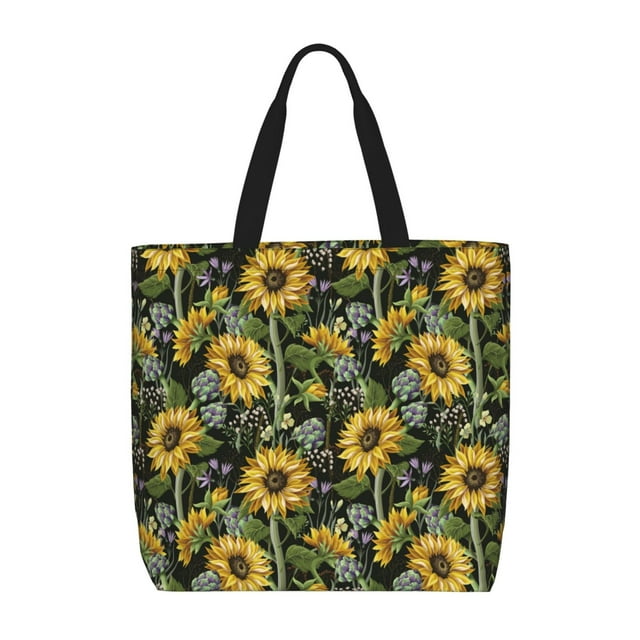 Balery Sunflowers Bolsa de Mano para Mujeres con Cremallera, Bolsa de Gimnasio con Compartimentos, Bolsa para Laptop, Bolsa para Trabajo