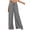 Gray, variant on Fesfesfes Fashion Women Pant Summer Casual Loose Pocket Solid Trousers Wide Leg Pants Sale Items