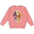 thumbnail image 2 of Inktastic Golden Retriever Watercolor Toddler Sweatshirt, 2 of 4
