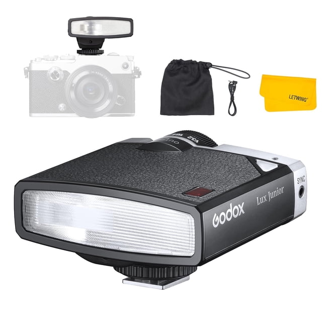 Cámara Flash Godox Lux Junior Retro GN12 6000K para Fujifilm
