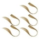 thumbnail image 4 of Clip en postizo, clip de postizo rePeluca de pelo largo y recto, peluca de oreja colgante roja flexible, sin rastro, clip en el postizo, 5 piezas para cosplay para baile de graduación, 4 of 5