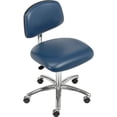 thumbnail image 2 of Clean Room Chair, Vinyl, Imperial Blue, Armless, Mid Back, 2 of 4