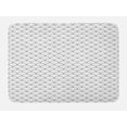 thumbnail image 1 of Geometric Bath Mat, Circles Rounds Waves Like Image with Oriental Edges Modern Sketchy Print, Non-Slip Plush Mat Bathroom Kitchen Laundry Room Decor, 29.5 X 17.5 Inches, Black and White, Ambesonne, 1 of 2