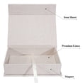 thumbnail image 3 of Caja de almacenamiento de fotos Yopih (lino, 5 x 7 pulgadas), para 200 fotos, color beige, 3 of 6