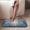 thumbnail image 4 of 1pc Stained Glass Window Absorbent Non-Slip Bathroom Thickened Flannel Rug Decor,Soft,Quick Drying,Suitable For Indoor/outdoor Use,Bathrooms,Bedrooms,Kitchens,Terrace,Laundry Rooms,16"x24", 4 of 9