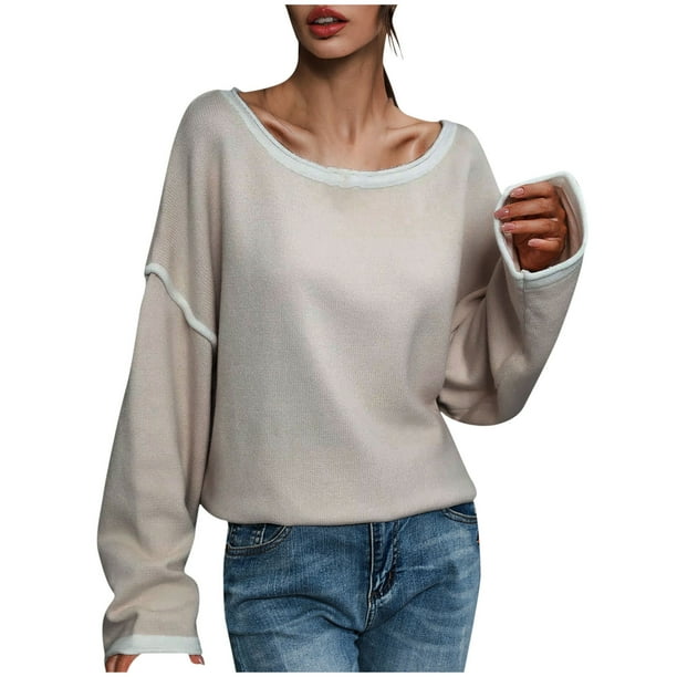 Scoop neck color block best sale sweaters