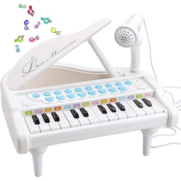 Amy & Benton Piano Enfant Fille 1 2 3 Ans, Piano Jouet Rose Bebe avec  Microphone-31 Touches Rose : : Jeux et Jouets