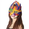 thumbnail image 2 of US Toy Company OD386 Rainbow Feather Mask, 2 of 2