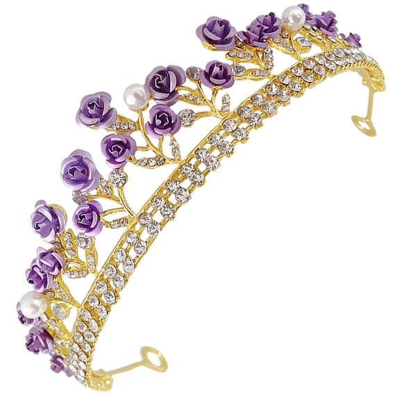 Masteelf Bridal Hair Accessories for Women Fairy Crown Rose Headdress Bride