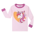 thumbnail image 6 of SXIMEE 3-8T Long Sleeve Snug Fit Pajamas for Girls 100% Cotton Sleepwear,Tops and Pants 2-Piece PJ Set, Unicorn Pattern, 6 of 13