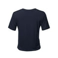 thumbnail image 2 of Women's Basic Solid Round Neck Chest Pocket Short Sleeves Top, 2 of 4