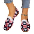 thumbnail image 6 of American Flag Print Patriotic Shoes for Women Slip on Sneakers Classic Mesh Loafers EVA Sole Breathable Shoes, 6 of 6