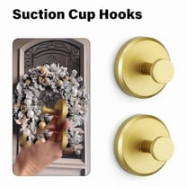 TOP! Suction Cup Hooks for Wreaths on Glass, WreathHanger, WreathSuction Front Door, Door Hanger