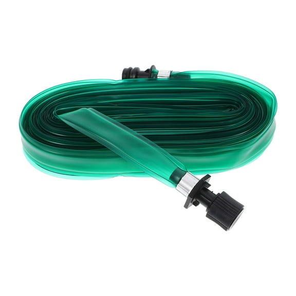 CRAFTHROU 1Pcs Water Hose Sprinkler PVC Green 394x0.94x0.04in for Garden Irrigation