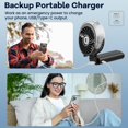 thumbnail image 3 of Ventilador nebulizador portátil HandFan, 5200 mAh, recargable, 34 ml, negro, 3 of 9