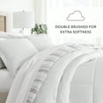 thumbnail image 5 of Noble Linens Down Alternative Vertical Stripe Dune Reversible Comforter Set, 5 of 8